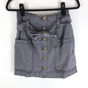 NWOT Young Fabulous & Broke Gray Paper Bag High Waist Kace Skirt Size M